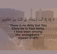 Dua - There is no diety but You. Glory be to You, Verily, I have been among the wrongdoers - Quran 21-87